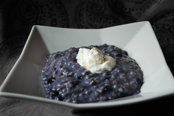 blueberry oat custard