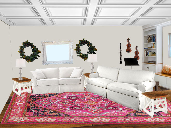 Living Room Rug View pink rug