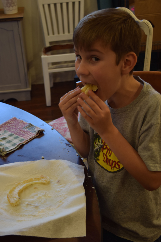 brandon eating funnel cake