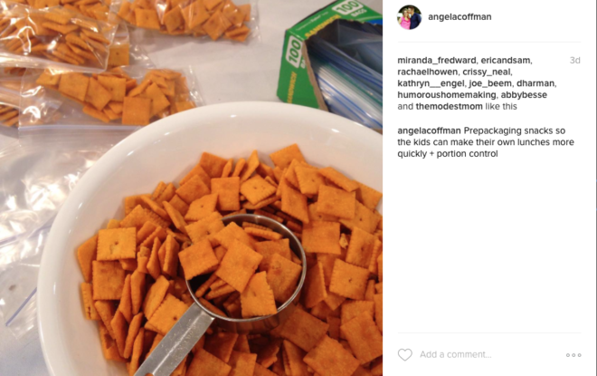 instagram prepackaged snacks
