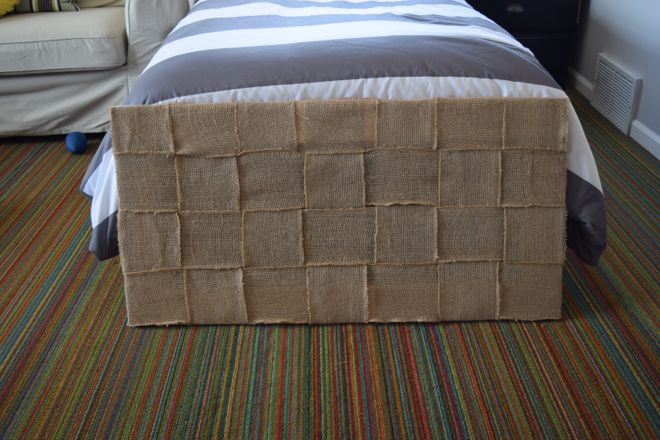 burlap headboard